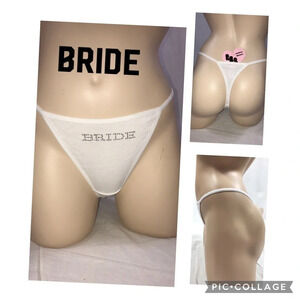 Cotton Sisters Small “Bride” Thong New With Tags
